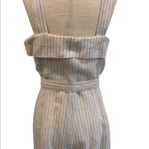 Mango Jumpsuit Cream with Pin Stripes 🎉HP🎉 - Picture 6 of 7